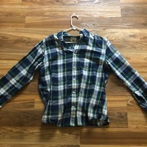 Old navy blue/green flannel